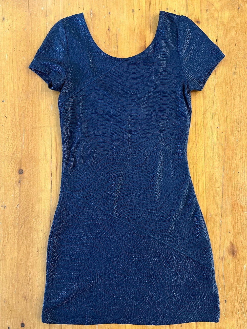 Free People Moonage Daydream Dress Bodycon Asymmetrical Seams Cap Sleeves